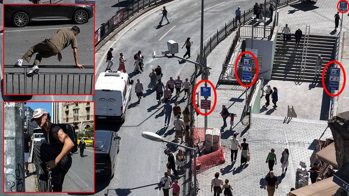 Karaköy sahilinde bariyerleri aşan yayalar trafiği tehlikeye atıyor