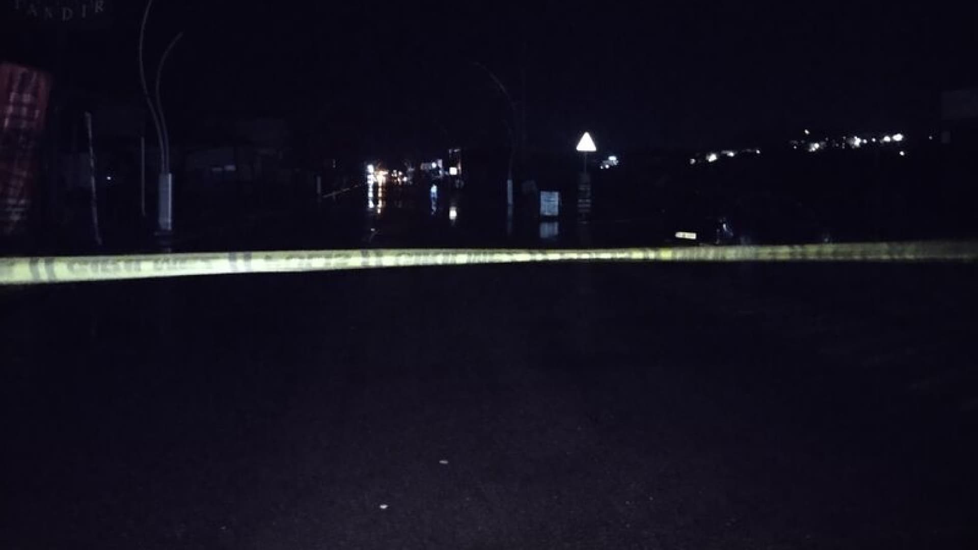Şile'de cadde ulaşıma kapandı
