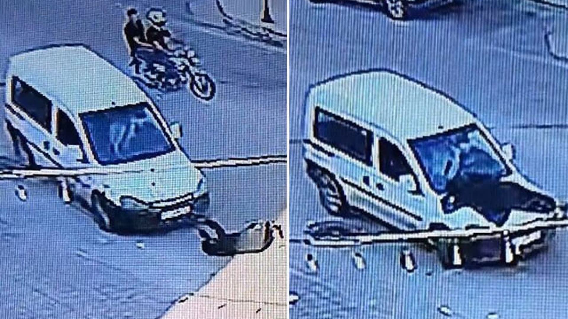 Aracından inen sürücü hayatının şokunu yaşadı