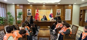 Başkan Çetinkaya öğrencileri ağırladı