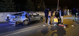 Kütahya’da otomobil takla attı; 1’i ağır 4 yaralı