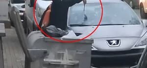 Tartıştığı kocasının otomobiline çekiçle zarar verdi