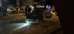 Konya’da iki otomobil çarpıştı: 1 araç takla attı