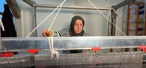 Kemaliye'nin asırlık dokuma geleneği Gazenne kumaşıyla yaşatılıyor