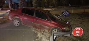 Karaman'da bariyerlere çarpan otomobilin plakasına 46 bin lira ceza