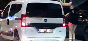 Adana'da patenle tehlikeli yolculuk kamerada
