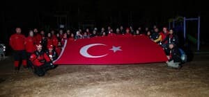 Eskişehir'de gece vakti zorlu arazi şartlarında arama kurtarma tatbikatı