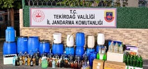 Evinde 1 ton 120 litre sahte şarap ele geçirilen şüpheli gözaltına alındı