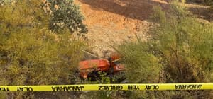 Uşak'ta tarlaya devrilen traktörün sürücüsü öldü