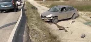 Elazığ’da otomobil araziye uçtu: 1 yaralı