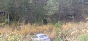 Tavşanlı'da dere yatağına devrilen otomobilin sürücüsü yaralandı