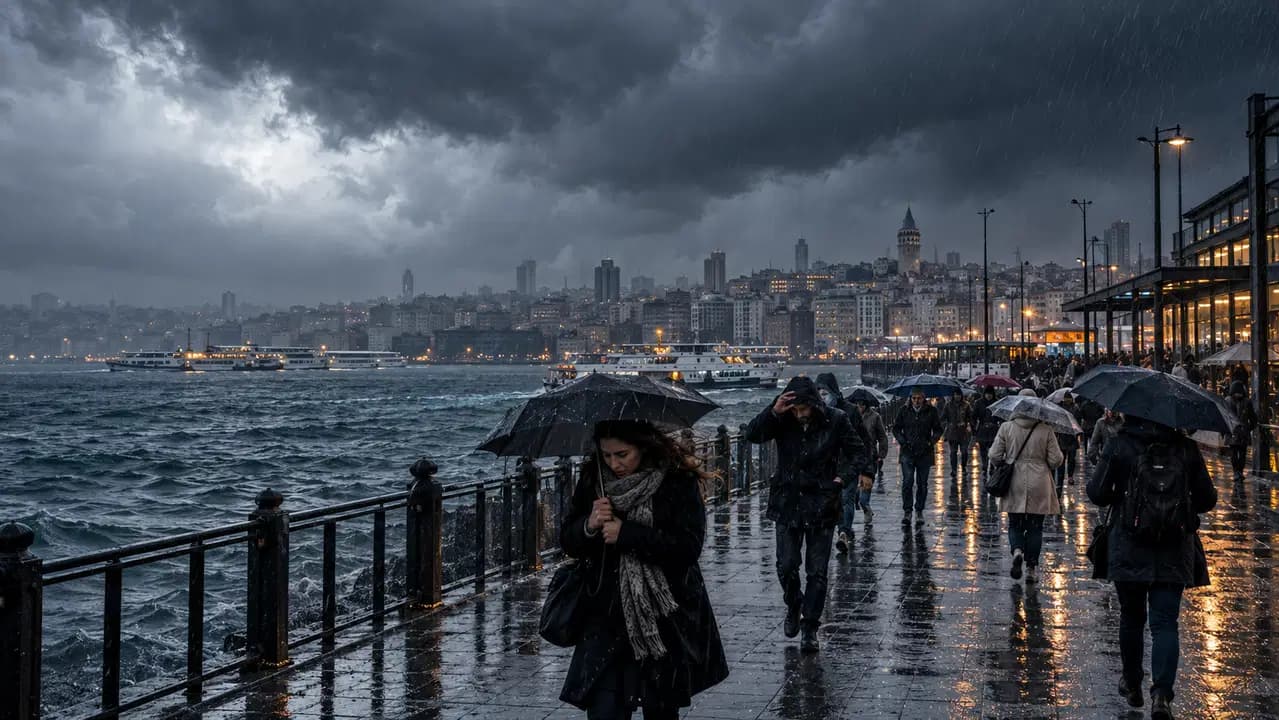 Sağanak İstanbul'a yaklaşıyor... Saat belli oldu: Bir anda bastıracak!