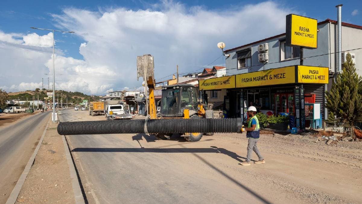 Urla’nın yağmur suyu altyapısında 160 milyon liralık proje yüzde 90 tamamlandı
