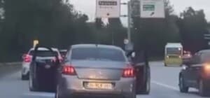 Bursa'da trafikte tehlikeli yolculuk kamerada