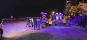 Seyir halinde olan motosiklet bariyere çarptı: 2 yaralı