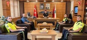Emniyet Müdürü Çağlar, örnek davranış sergileyen polislerle bir araya geldi