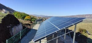 Karlıova'da Kıraçtepe köyünde güneş enerji sistemi kuruldu