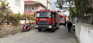 Vezirköprü'de bir evde çıkan yangında hasar meydana geldi