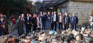 Konya'da mağarada olgunlaşan tulum peynirleri çıkarıldı