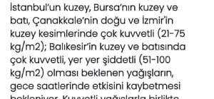 Meteoroloji'den Tekirdağ ve çevre illere kuvvetli yağış uyarısı
