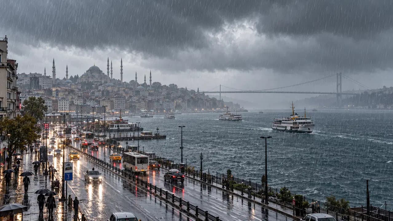 AKOM saat verdi: İstanbul'a kuvvetli yağış ve fırtına uyarısı!