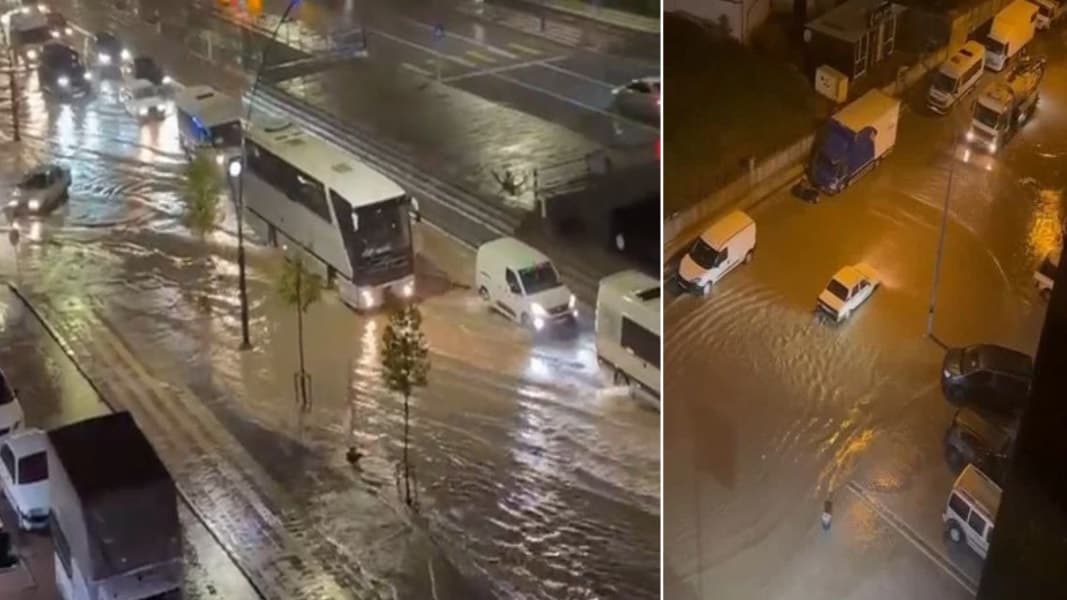 Malatya’da sağanak sonrası yollar suyla doldu